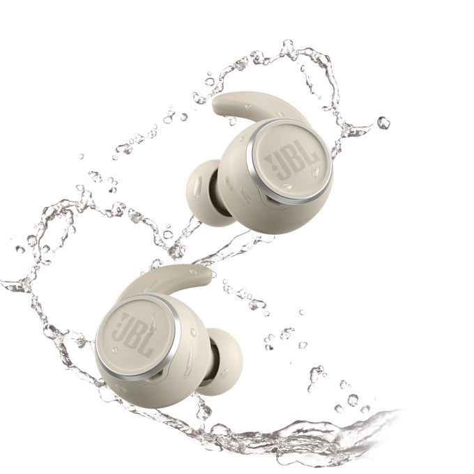 JBL Reflect Mini NC - White - Waterproof true wireless Noise Cancelling sport earbuds - Front image number null